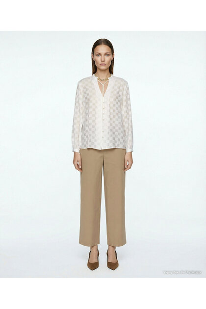 Regular Judge Collar Long Sleeve Shirt