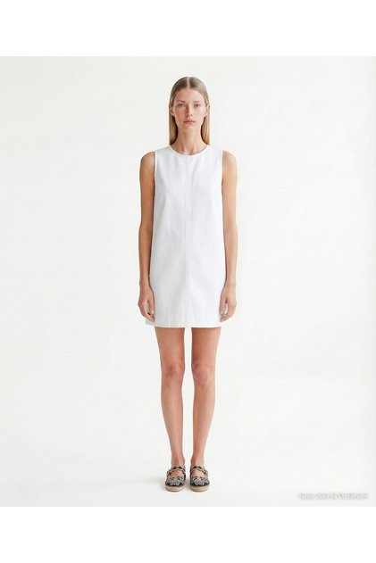 Loose Crew Neck Sleeveless Dress