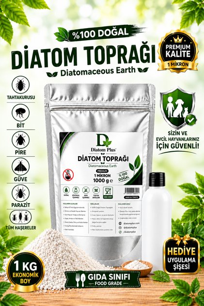 Doğal Diatom 1000gr Tahtakurusu,Bit,Pire,Parazit ve Tüm Haşereler İçin