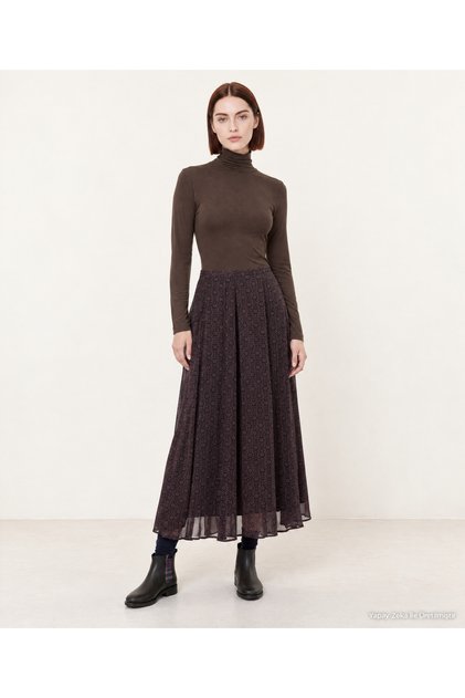 Flared Regular Waist Skirt