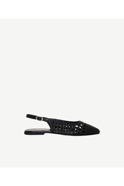 Open Back Pointed Toe Knitted Shoes