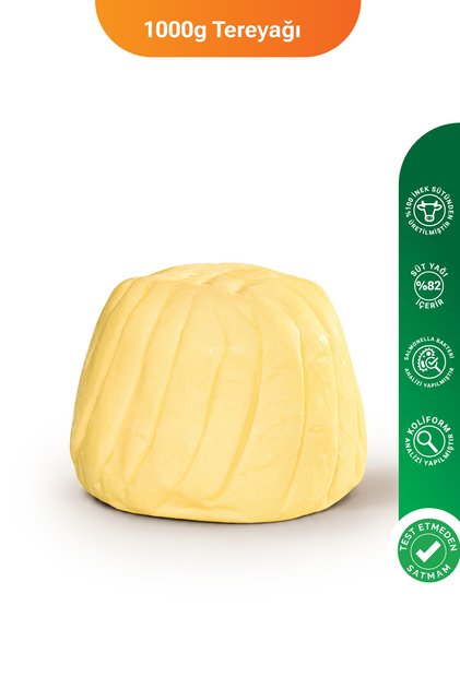 Tereyağı 1 kg - %82 Süt Yağlı Premium Kalitede Doğal Tereyağı Lezzeti