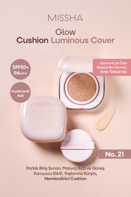 Moisturizing Cushion with a Radiant Finish Glow Cushion Luminous Cover Spf50+ Pa+++ No.21