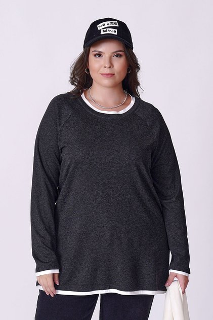 Contrast Color Thin Knitted Blouse