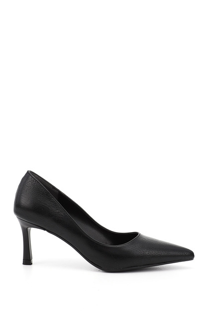Women's Black Pointed Toe Thin Heeled Stiletto