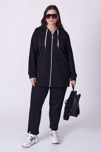 Cardigan and Sweatpants Set-Set