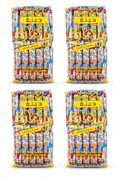 Cheese Flavor Corn Snacks, 4 Bags x 30 Sticks, 120 Pieces, 720g