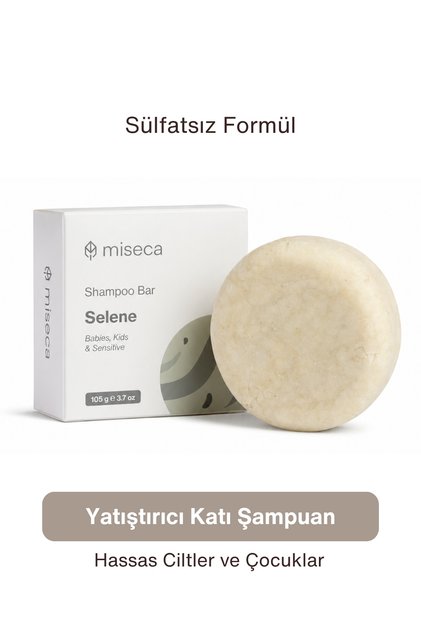 Hassas Saç Derisi ve Çocuklar İçin Katı Şampuan Selene 105 g | Shea Yağı, E Vitamini, Yulaf