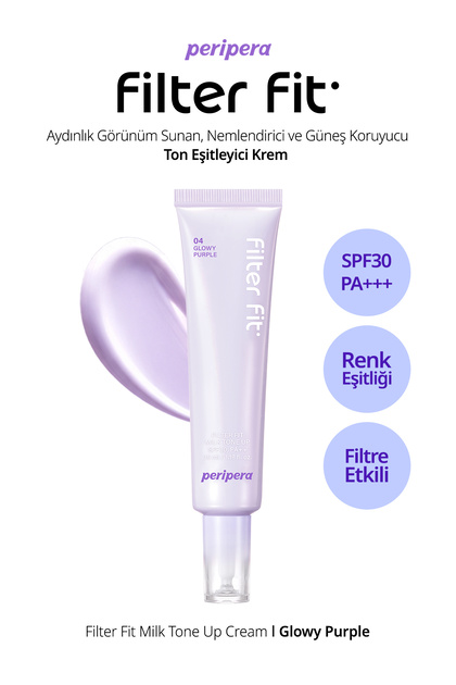Radiant, Tone Equalizing Cream Filter Fit Milk Tone up (004 Glowy Purple) Spf30 Pa++