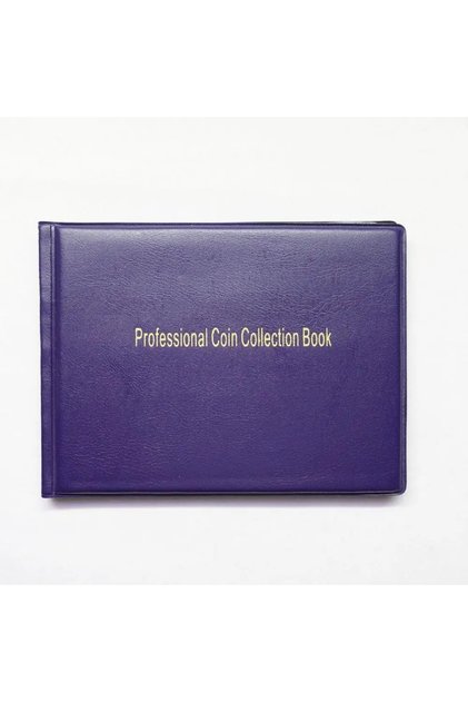 blue 240 Pockets Coin Collection Holder PVC Penny Album Gifts Coin Collecting Album 10 Pages Coin Co