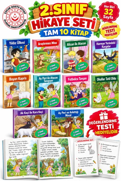 Set of 10 Story Books for Students of 2Nd Grade to Read with Enjoyment