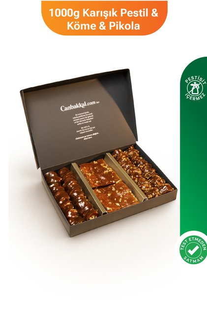Pestil, Köme ve Pikolalı Köme Karışık Paket 1 kg – Doğal ve Katkısız Yöresel Atıştırmalık