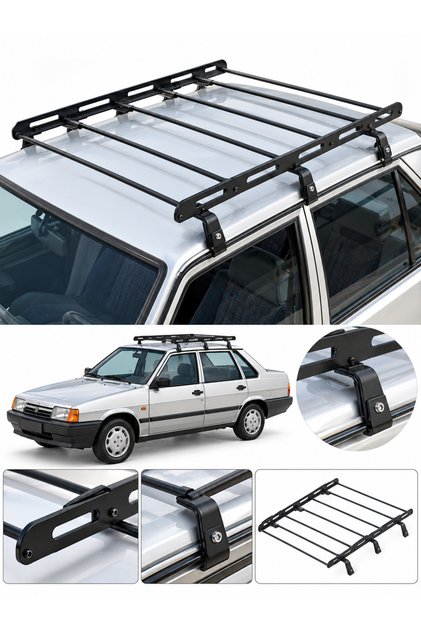 Lada Samara (Sputnik) 1984-2013 Uyumlu 6 Oluklu Tavan Sepeti - Hatchback