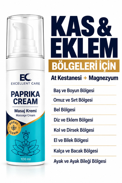 Paprika Cream (Pain and Massage Cream) Contains Horse Chestnut, Magnesium.