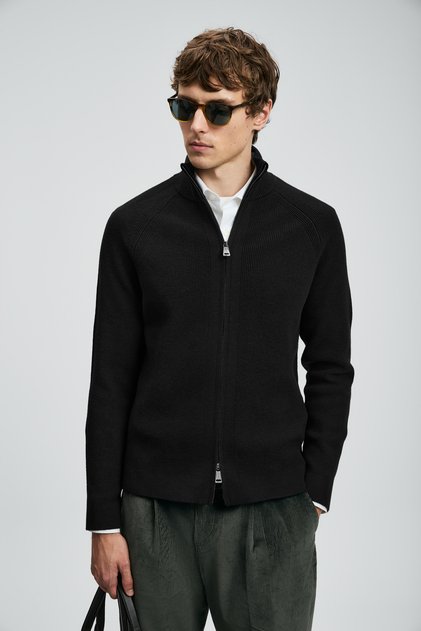 Amber Men's Cardigan Black