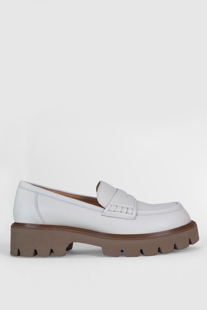 Anna Women's Leather Shoes Ecru