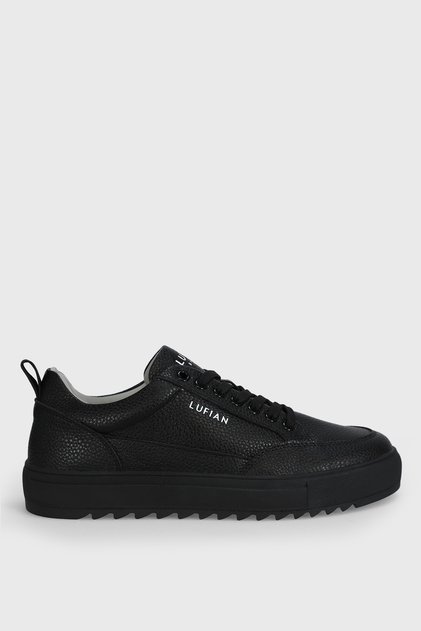 Philip Men's Leather Sneaker Shoes Black