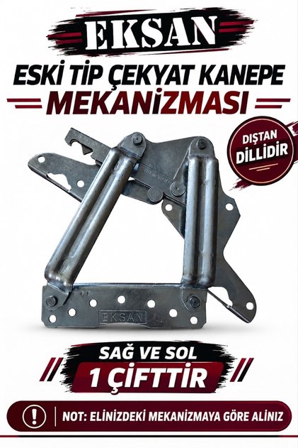 JAPON MEKANİZMASI ESKİ TİP KANEPE ÇEKYAT MAKASI (SAĞ VE SOL 1 ÇİFT OLARAK GÖNDERİM SAĞLANIR)