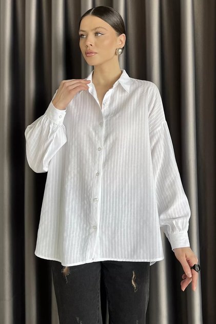 Line Patterned Women's Shirt
