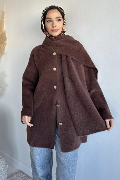 Gülseli Scarf Hijab Knitwear Cardigan