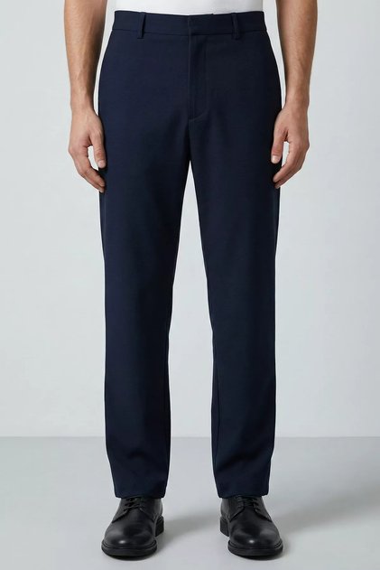 Men's Baggy Fabric Trousers with Elastic Waist