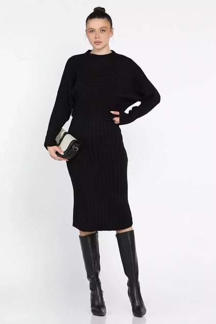 Women's Blouse Dress Combination Double Knitwear Set