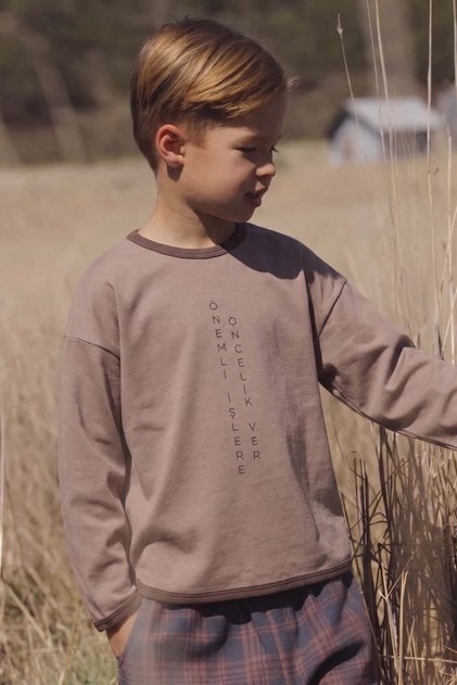 Wide Cut Seasonal Long Sleeve T-Shirt 2-8 Years S Mink