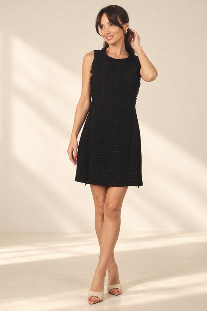 Women's Zero Sleeve Lined Tassel Chanel Short Dress