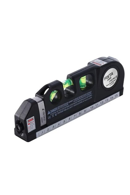 Black Laser Level Multipurpose Line Laser Leveler Tool Cross Line Lasers With 8FT 2.5M Standard Meas