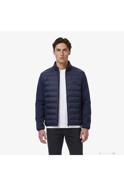 Erkek Regular Fit Kapüşonlu Lacivert Mont