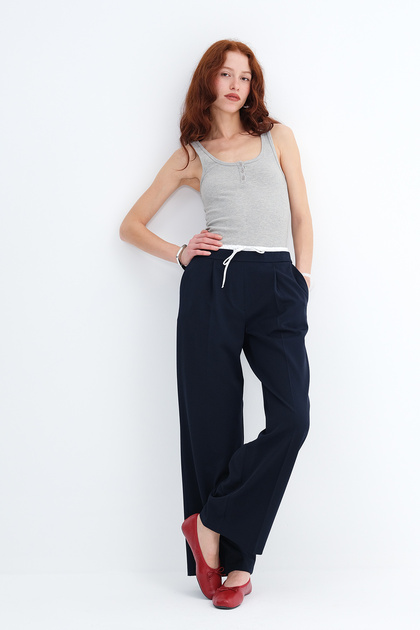 Double Waist Detailed Trousers Pn1433