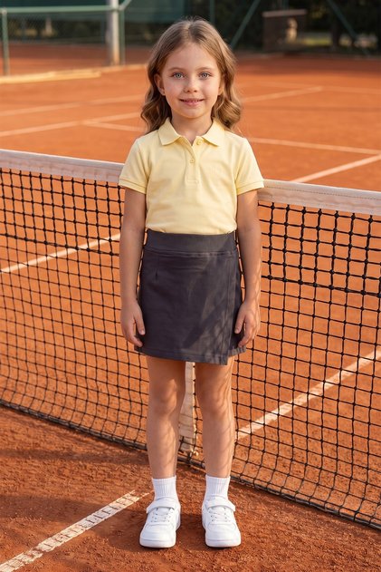 Basic Girl's Shorts Skirt with Elastic Waist