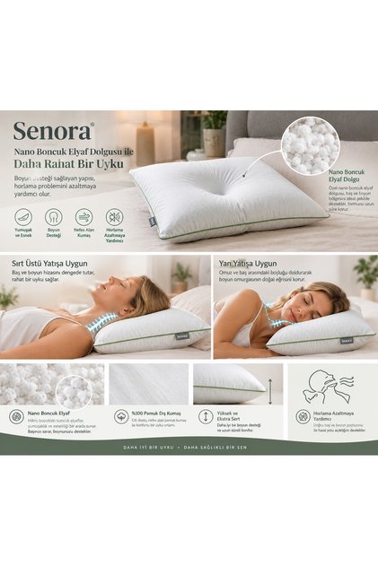 Neck Support and Anti-Snoring Firm Pillow