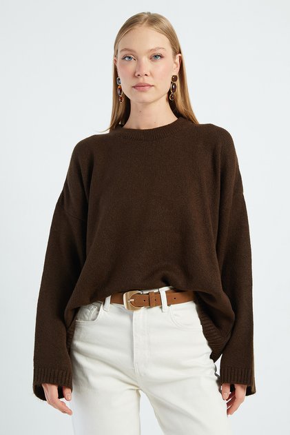 Basic Crew Neck Casual Knit Sweater