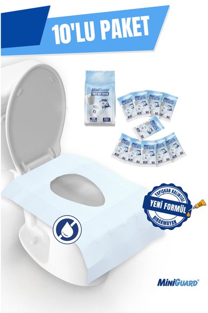 Su Geçirmez Klozet Örtüsü -SmartFold™ Sistemli - 10 Paket x 10 Adet - Klozet Kapak Örtüsü