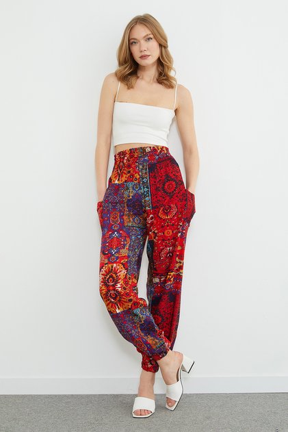 Ethnic Patterned Waist Gipeli Shalwar Trousers