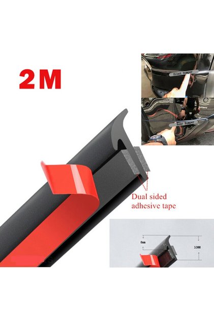 A High Quality Sealing Strip Trim 2 Meter For Car Front Rear Bumper Lip Headlight Rubber Sealed Stri