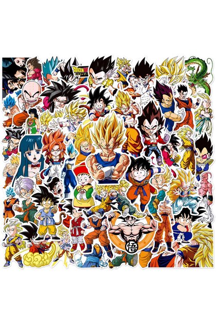 50PCS 10/30/50pcs Classic Japan Anime Dragon Ball Stickers Kids Decals Toy DIY Laptop Water B