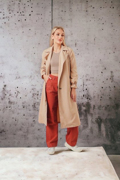 Šálový límec s rukávem Gumový TRENCH COAT