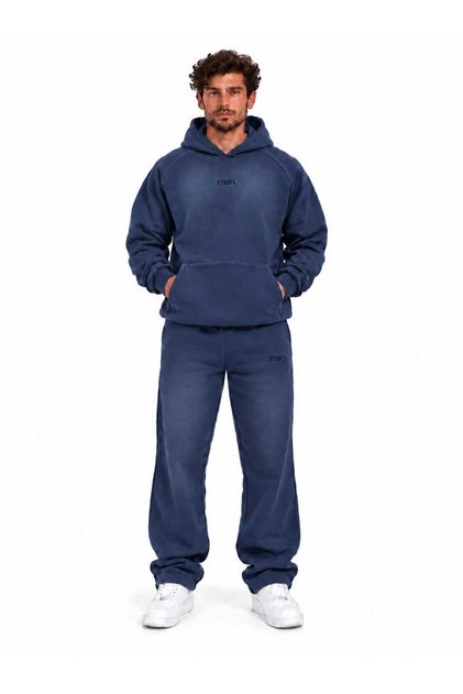Trendy Oversize Hooded Tracksuit Set Winter Fleece-Lined Unisex