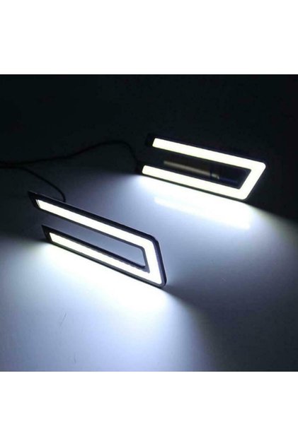 U-LED-DRL NLpearl 1pair Car Styling COB LED DRL Daytime Running Light Auto DC 12V Bright LED DRL Ext
