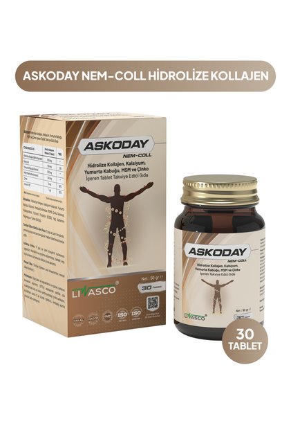 Nemcoll Hydrolyzed Fish Collagen, Eggshell Extract, Vitamin D3-Containing Supplement for Bone, Joint, Skin, and Dental Health