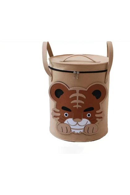 C Cartoon Animal Storage Baskets Large Capacity Foldable Toy Organizer Bin with Lid for Kids Room Ho