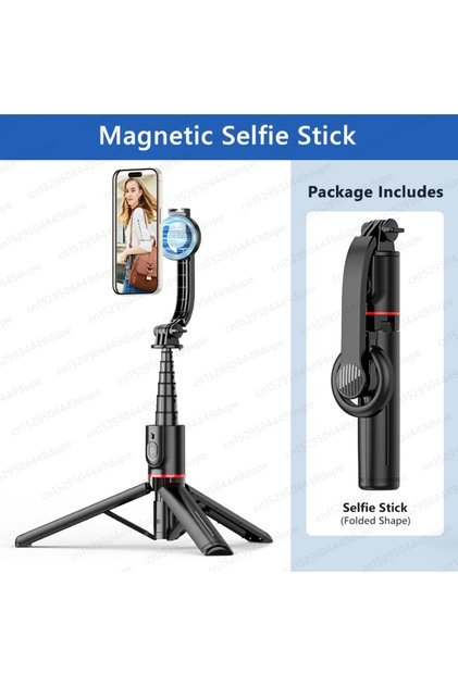 selfie stick KEELEAD Magnetic Selfie Stick with Bluetooth Remote Magsafe Cellphone Tripod Stand for