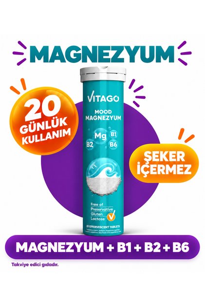 20li Mood Magnezyum , Vitamin B1, Vitamin B2 Ve Vitamin B6 Içeren Efervesan Tablet Takviye Ed