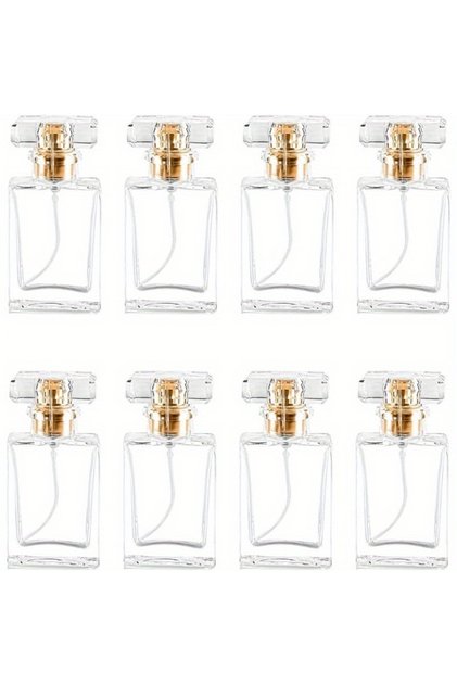 Glass 30ml Gold 8pcs 30ml Glass Perfume Bottles Empty Refillable Clear Travel Perfume Spray Atomizer
