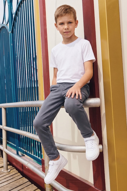 Beli Lace-Up Combed Cotton Fabric Unisex Children's Trousers