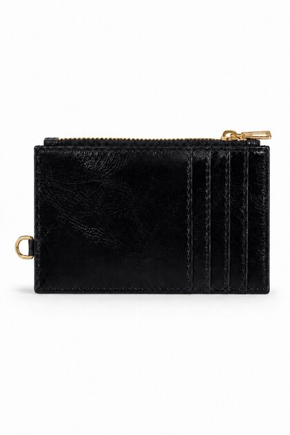 Shiny Textured Multi-Compartment Slim Wallet