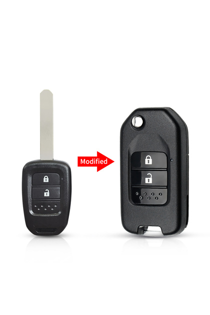 2 Buttons KEYYOU 2/3 Buttons For Honda FIT XRV VEZEL CITY JAZZ CIVIC HRV Modified Flip Remote Key Sh