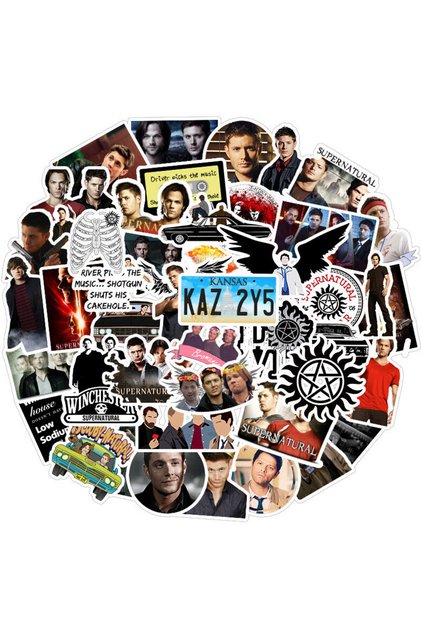 Bandai 30Pcs 10/30/50pcs Classic TV Show Supernatural Stickers Decals Luggage Skateboard Laptop Phon